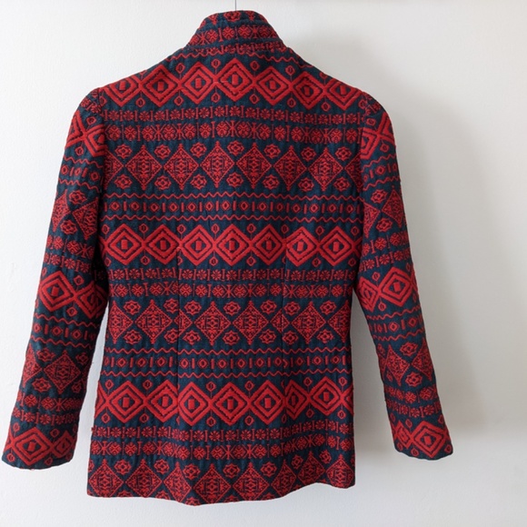 Navy and red vintage Fred Leighton Jacket - Picture 2 of 5